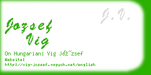 jozsef vig business card